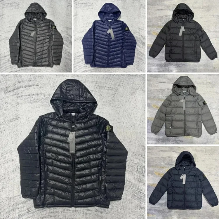 Stone Island Black Hooded Puff