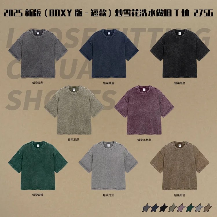 2025 Boxy Short Sleeve T-Shirt in Various Colors