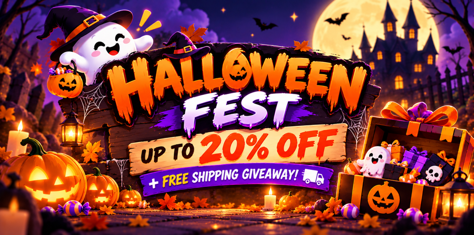 🎃 HALLOWEEN FEST — UP TO 20% OFF + FREE SHIPPING GIVEAWAY! 👻